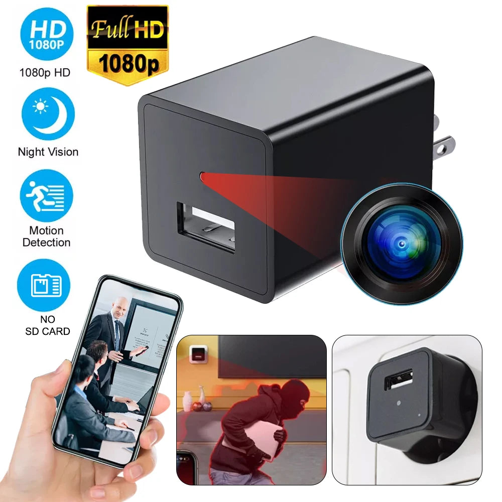 1080P HD Mini Wifi Camera Invisible Espia Cam Night Vision Micro Camcorder 150° Wide Angle IP Webcam Remote Monitoring Magnetic
