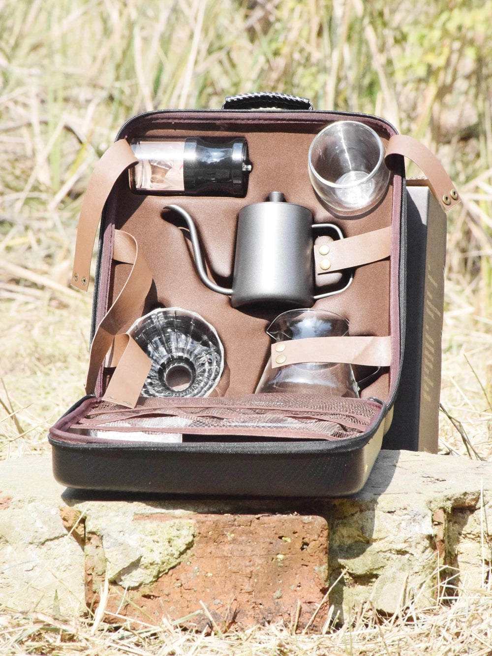 Luxury Coffee Gift Box Set Grinder Hand Pot Glass Drip Filter Household Coffee Coffee Christmas Gift Coffeeware