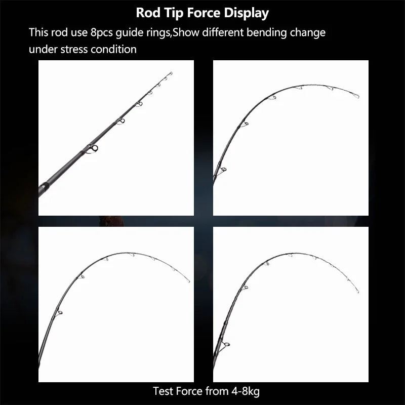 Mavllos RaptorII Carbon Tuna Fishing Jigging Rod, Lure 80-250g , Line 20-50LB Fast Saltwater Trout Fishing Spinning Casting Rod