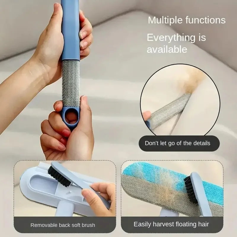Long Handle Nylon Pet Hair Brush for Dogs & Cats - Durable Shedding Control & Grooming Tool for Effective Cleaning