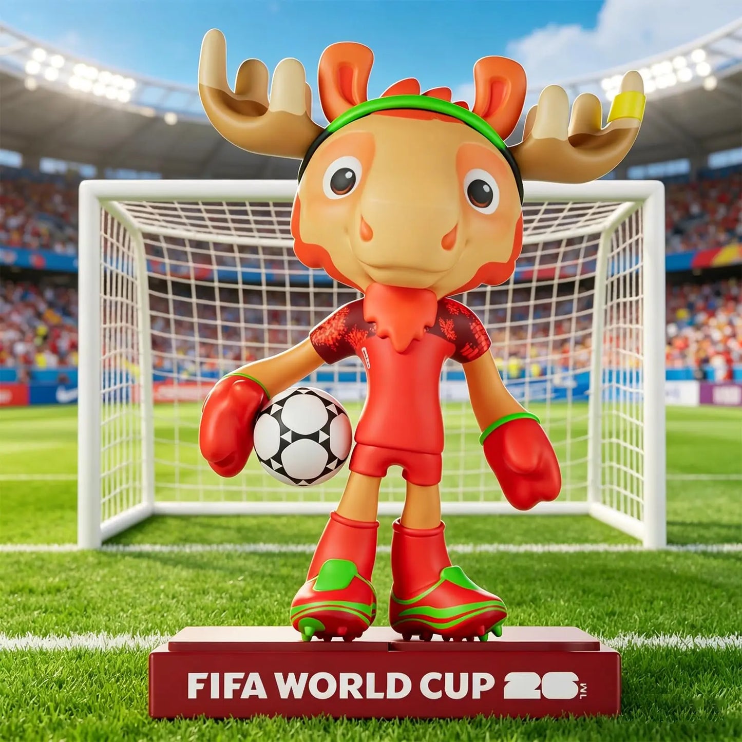 FIFA Official Licensed 2026 World Cup Mascot 3-Piece Collectible Set, Fan Memorabilia - Maple & Zayu & Clutch /9cm/3.54inch 9DZB