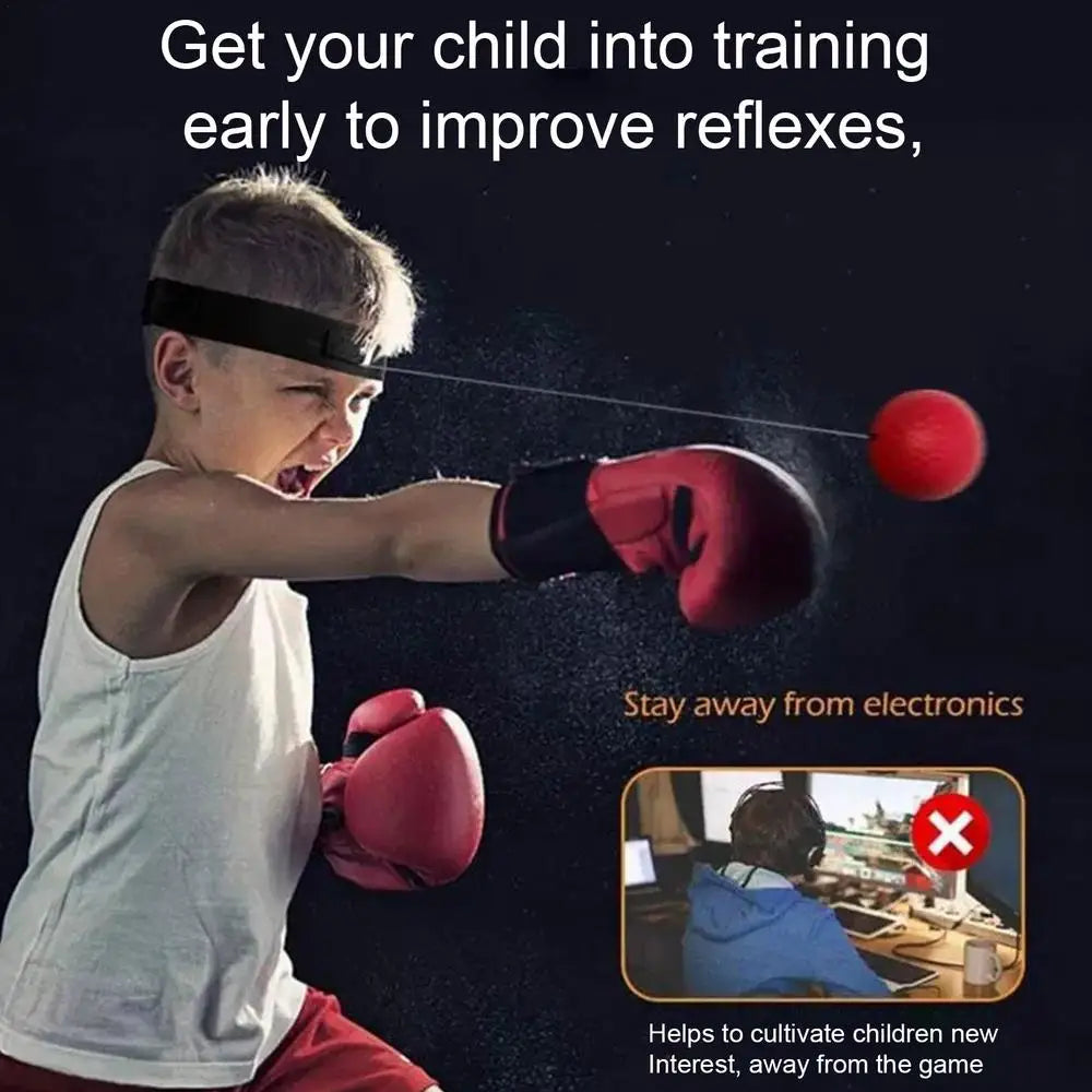 Boxing Reflex Ball Headband Set Child Boxing Training Headband React Ball Workout Equipment Beginners Fitness Reflex Ball For