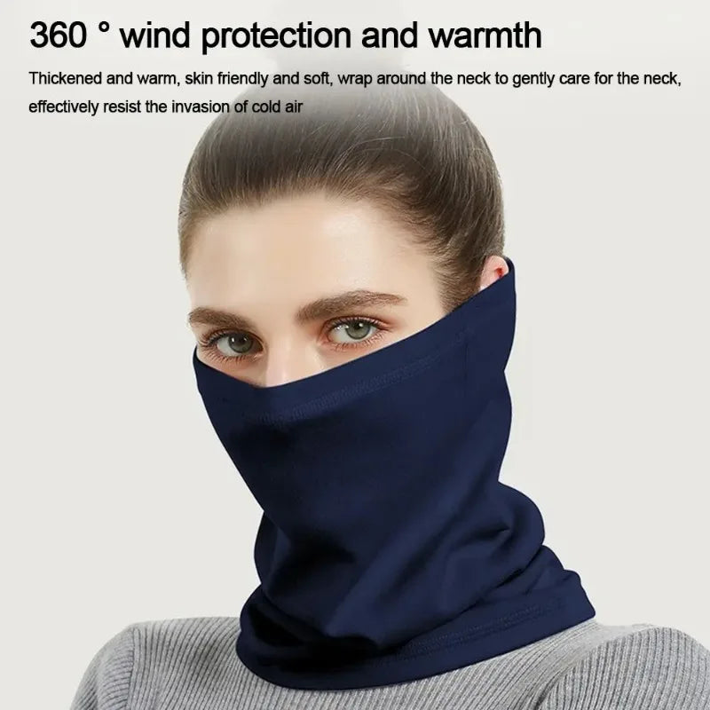 Winter Outdoor Cycling for Both Men and Women, with Plush Warm and Windproof Headscarves and Neck Covers for Face Protection