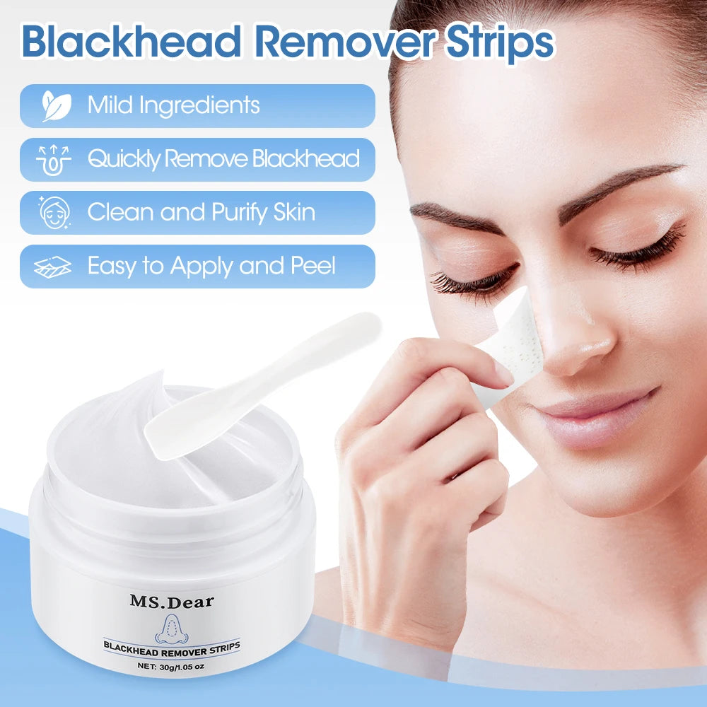 Nose Blackhead Remover Cream Pore Strip Tearing Mask Peeling Acne Cleaner Nasal Patch Black Dots Deep Deaning Skin Care Makeup