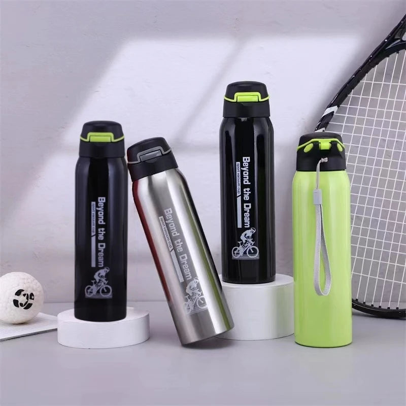 500ml Vacuum Stainless Steel Bicycle Water Bottle Thermal Insulation Cold Cup Cycling Accessories Bike Kettle for Hot Cold Drink