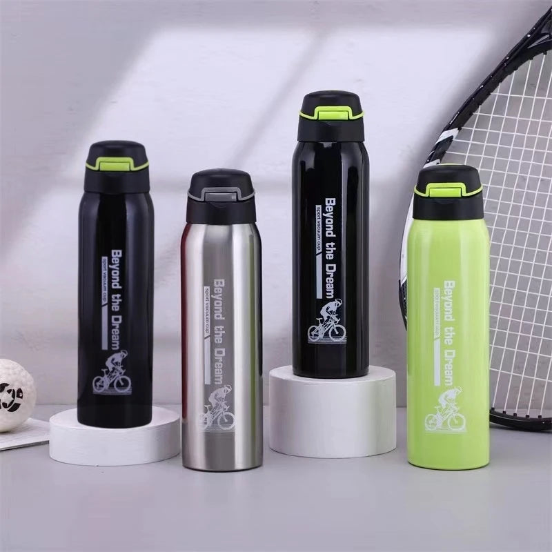 500ml Vacuum Stainless Steel Bicycle Water Bottle Thermal Insulation Cold Cup Cycling Accessories Bike Kettle for Hot Cold Drink