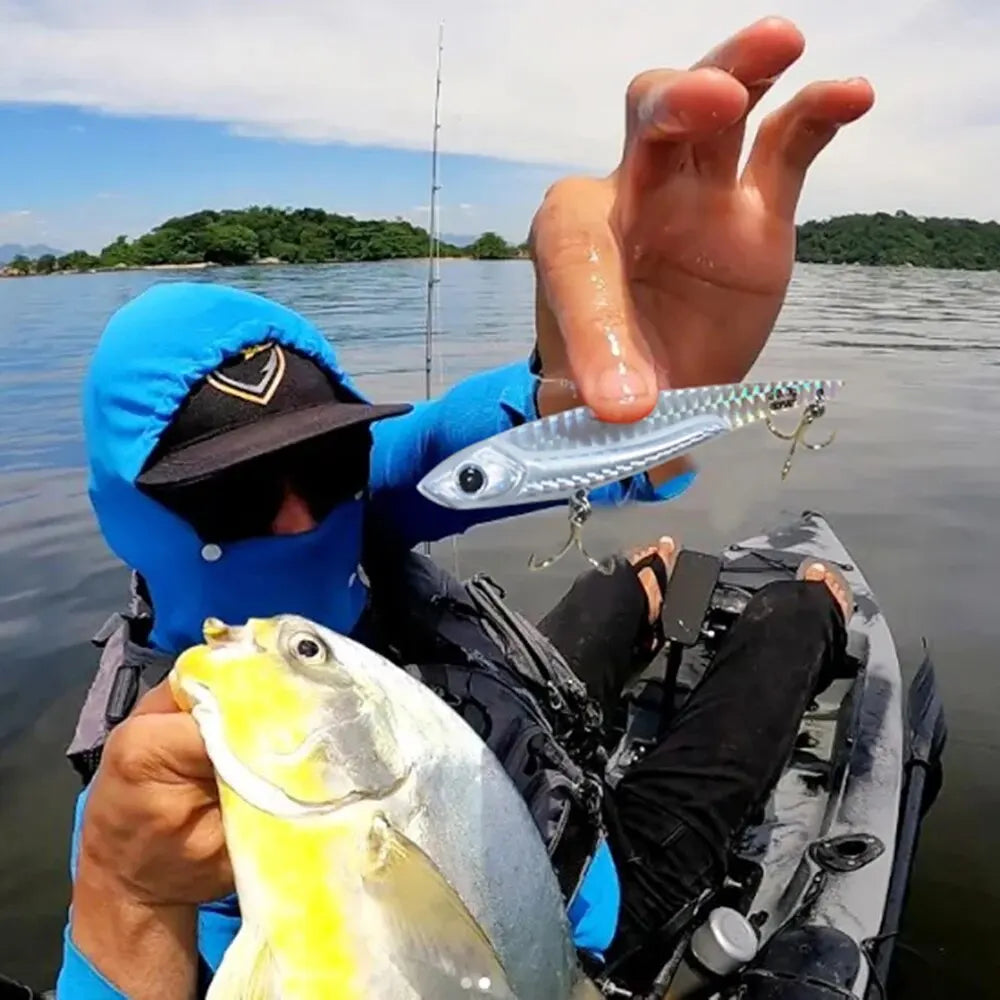 GOBAIT VIB Fishing Lure 20g 25g 30g Metal Jig Sinking Blade Treble Hook Spinner Spoon Cast RATION Carbon Steel Tackle Hard Bait