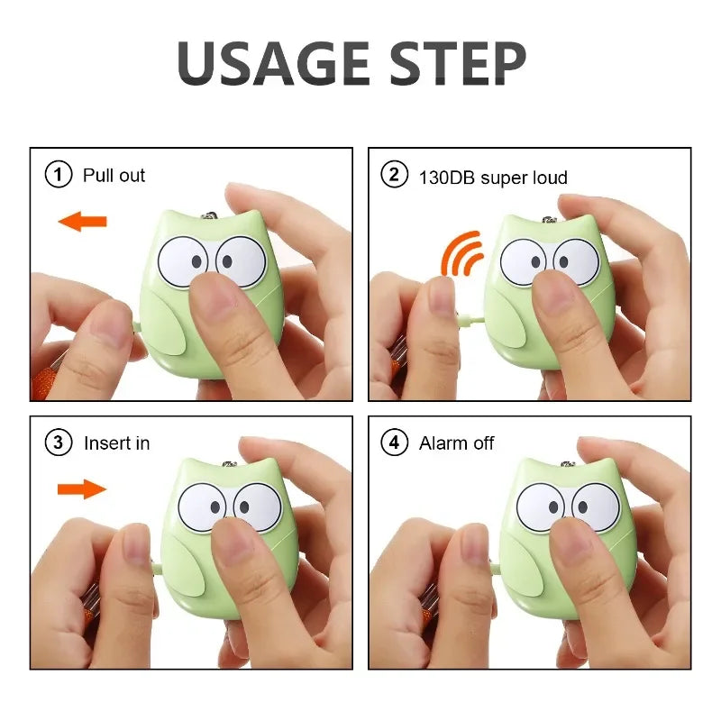 2025 Small and Easy To Carry Anti-attack Self-defence Alarm Rechargeable Battery Loud Key Chain 130db Personal Alarm