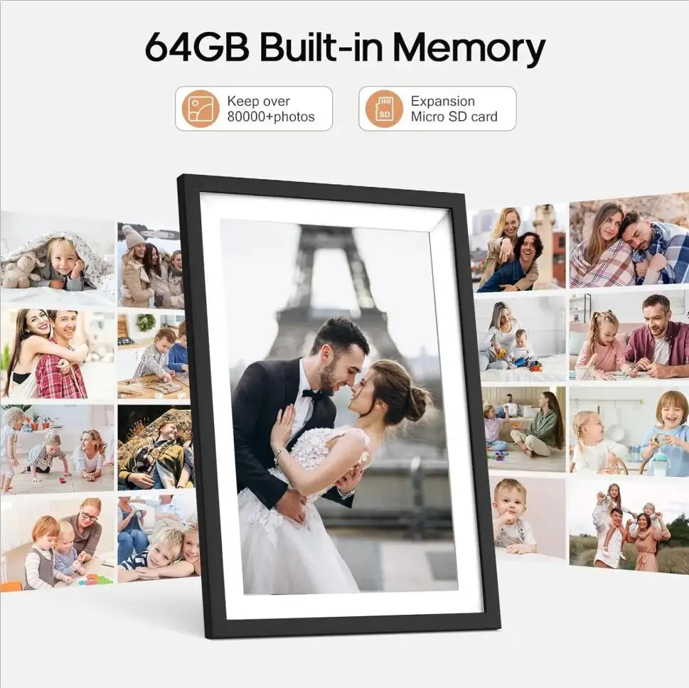 15.6 inch built in 32GB/ 64GB WiFi Large touch ips digital photo frame 1920*1080 WiFi Smart Frame Share Photos Videos via frameo