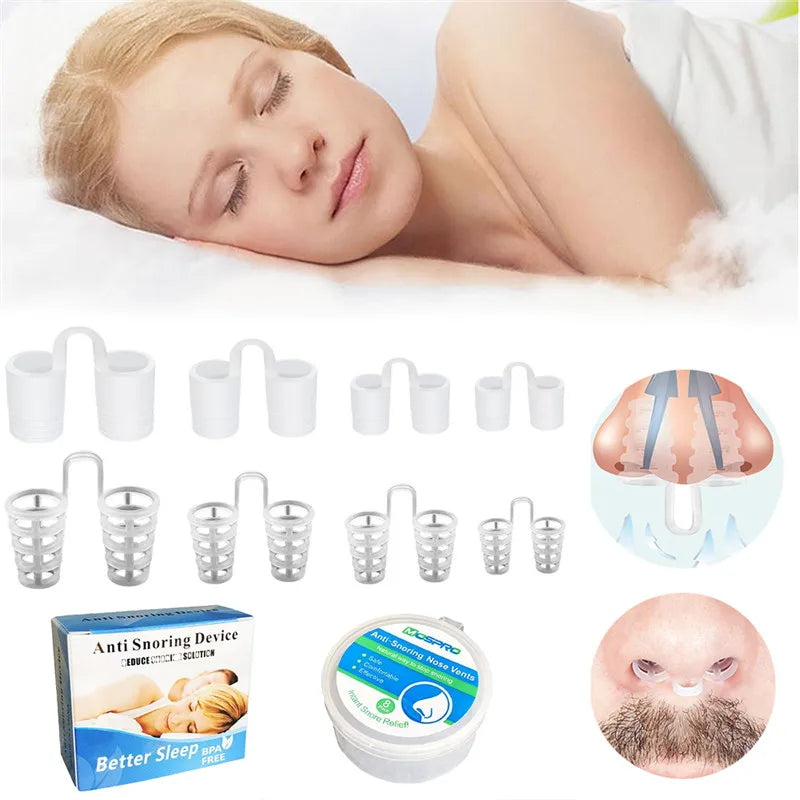 Anti Snoring Anti Snore Nose Clip Silicone Snoring Solution Device Snore Stopper Sleeping Aid Nasal Dilators Health Care