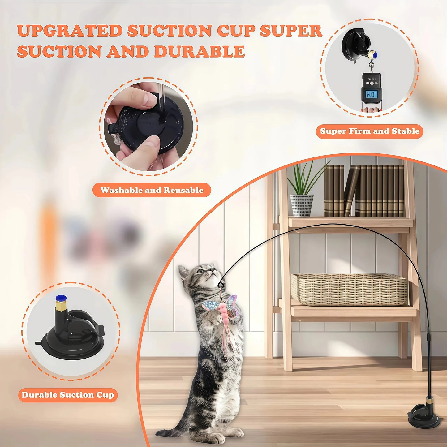 Pet Cat Toys Cute Funny Rainbow Strips Stick Cat Teaser Wand  Pet Toys for Cats Interactive Toys Cat Supplies Pet Products