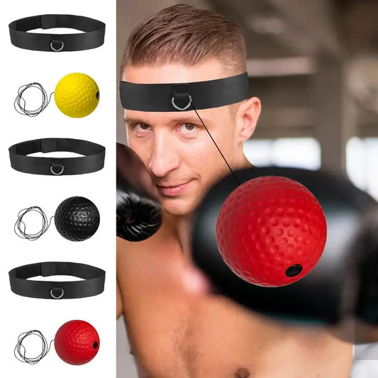Boxing Reflex Ball Headband Set Child Boxing Training Headband React Ball Workout Equipment Beginners Fitness Reflex Ball For