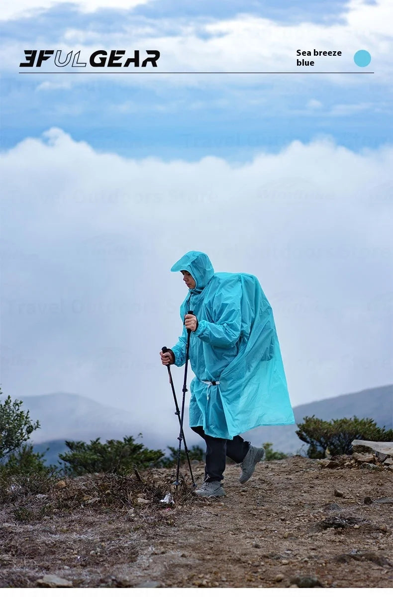 3F UL GEAR Sleeve Raincoat Lightweight Windproof and Waterproof PU5000mm 3D Silicon Coating Fabric About 180g Nylon Polyester