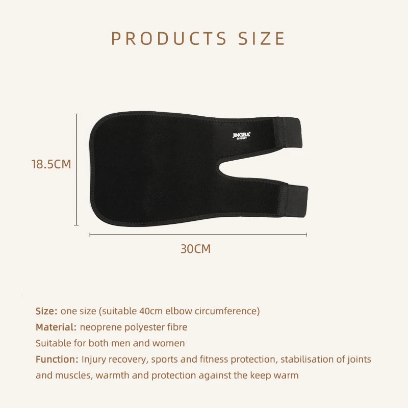 1 Piece Unisex Adjustable Neoprene Elbow Support Brace - Comfortable Sports Fitness Protector for Men and Women