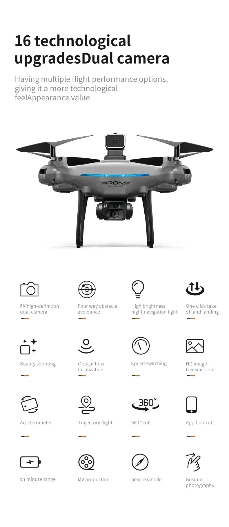 2025 KY102 Drone 8K Professional Dual Camera Brushless Quadcopter Obstacle Avoidance Optical Flow Aerial Drone RC 10000M