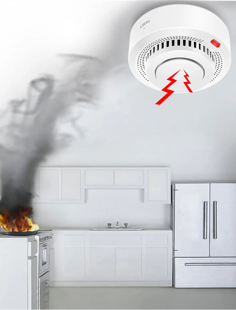 Tuya Smart WiFi Smoke Sensor Fire Protection Smoke Detector 85dB Sound Security System Firefighters Smartlife APP ControlSmoke DetectorsGoWisse.com