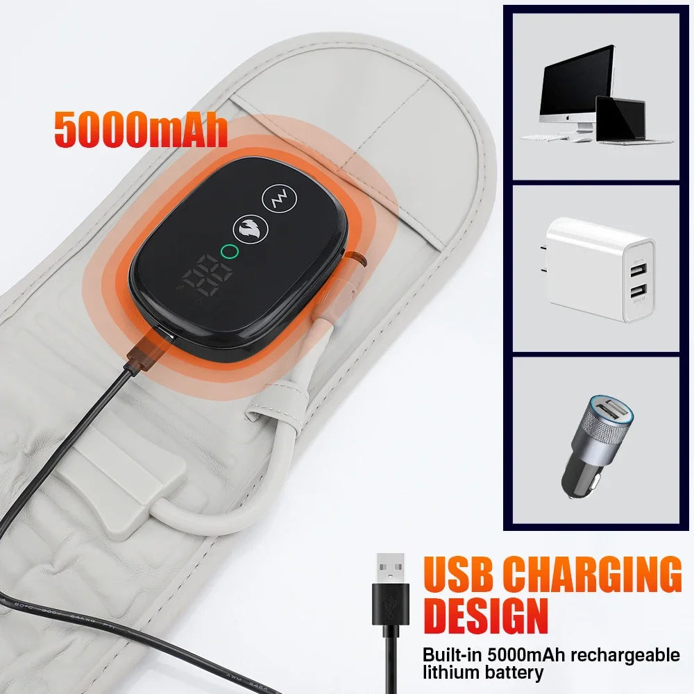 Lumbar Traction Device Heating Airbag Inflatable Decompression Back Belt Hot Compress Massage Men Women Waist Support Belt