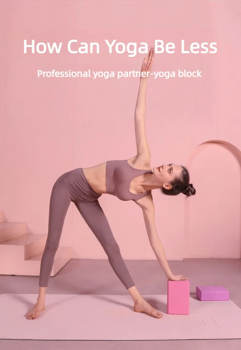 Yoga Blocks Gym Foam Brick Pilates Training Exercise Fitness Bolster Pillow Cushion Stretching Body Shaping Building Cubes