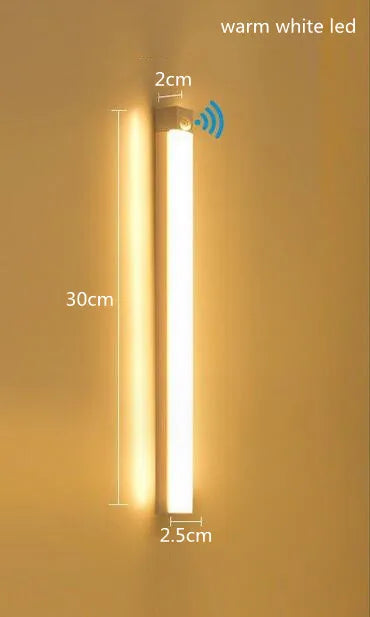 Motion Sensor led Light Wireless LED Night Light Type C Rechargeable Light Cabinet Wardrobe Lamp Staircase Backlight For Kitchen