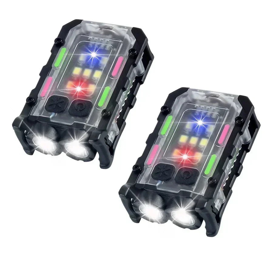 Rechargeable LED Flashlight with Clip, Magnetic Keychain Work Light, 8 Modes Lantern for Camping, Outdoors and Home Emergency