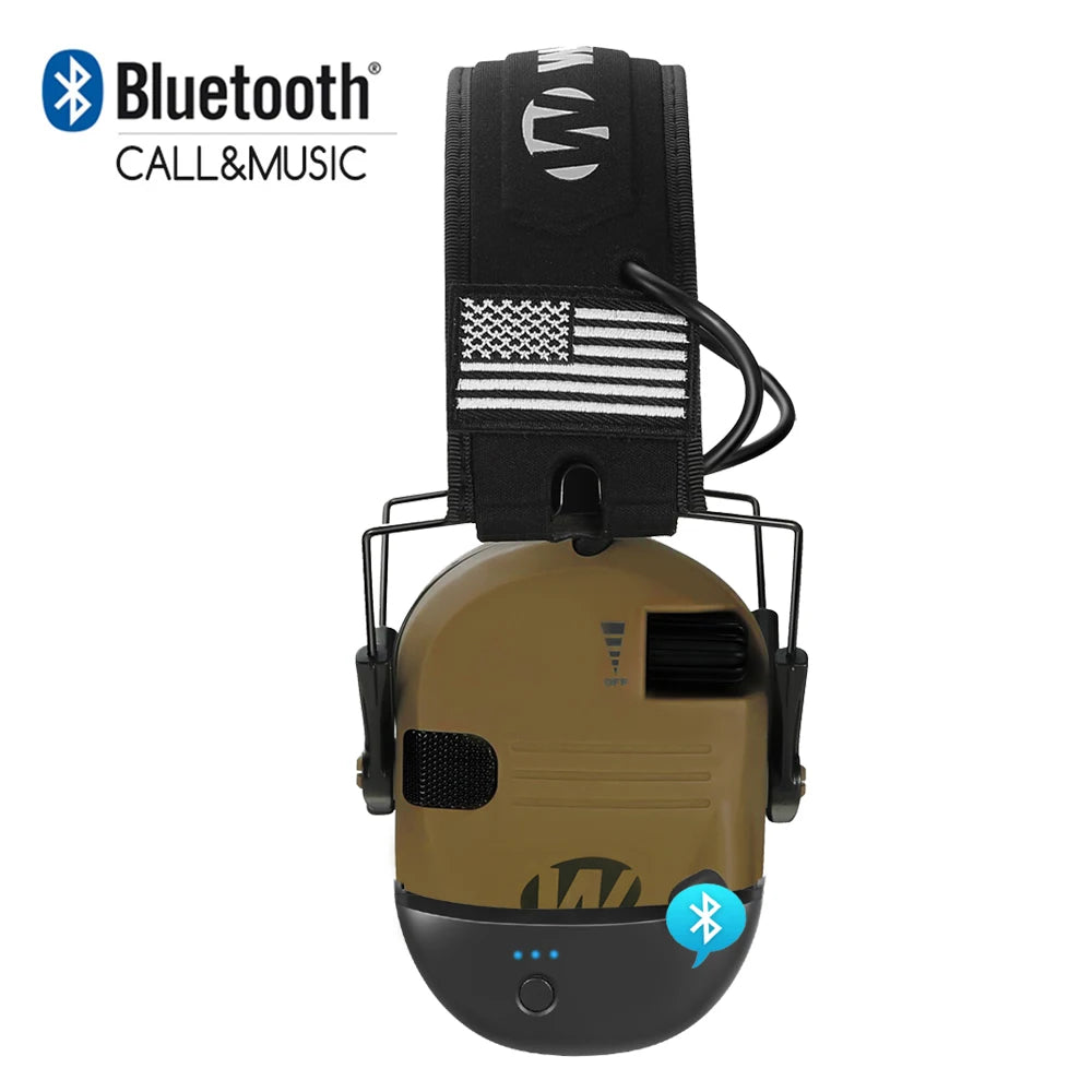 Bluetooth Tactical Electronic Shooting Earmuff Anti-noise Headphone Sound Amplification Wireless Hearing Protection Headset