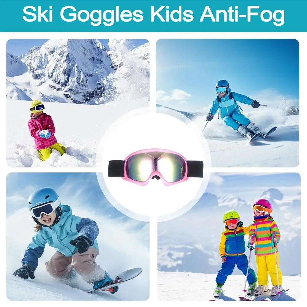 Snowboard Goggles For Youth Anti-Fog Ski Goggles Snowboard Goggles Soft Snow Goggles Skiing Goggles For Children Boys Girls