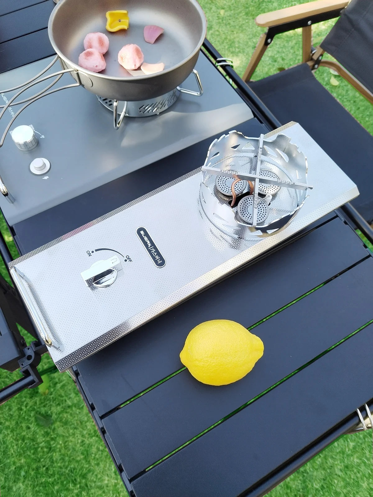 Lohascamping Camping Table IGT Folding multifunctional IGT table Full set roll Brazier table adjustable Desktop burner bbq table