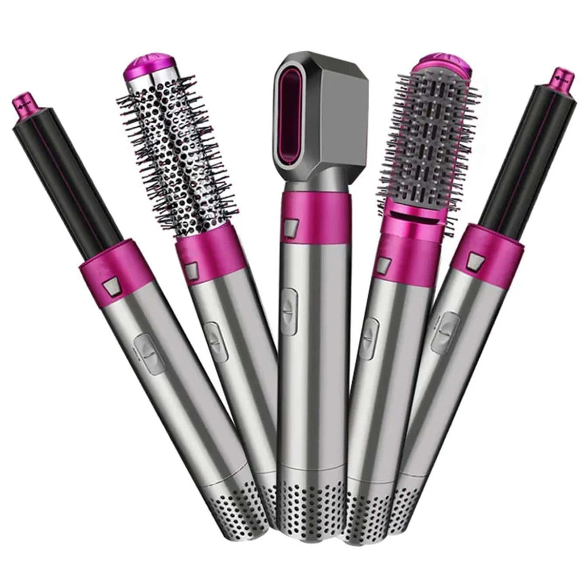 Hot Air Brush 5 in 1 Hair Dryer Brush Negative Ionic Detachable Hair Dryer  Styler Air Culer Wand Hair Straightener Brush Blow