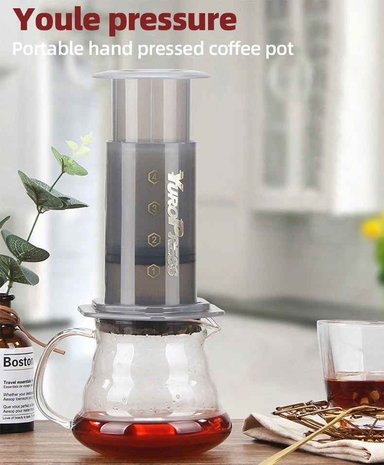 Espresso Coffee Maker Portable French Aero Press barista tools Coffee Pot Air Press Drip Coffee Machine Filters Paper 64mm350pcs