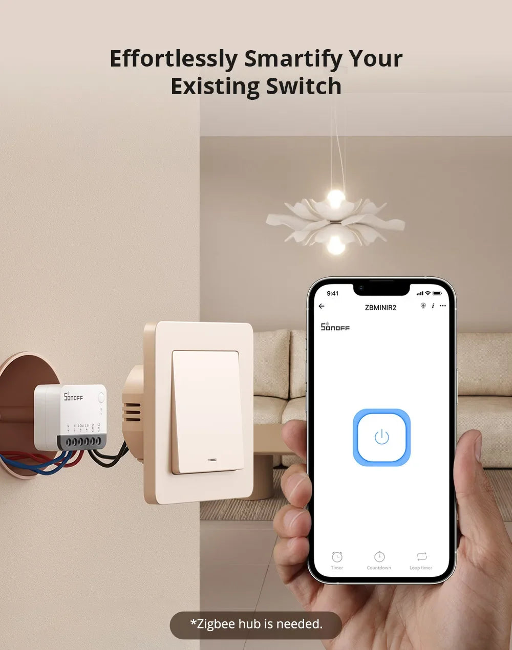 NEW SONOFF ZBMINIR2 Zigbee3.0 Mini Smart Switch Detach Relay Neutral Wire Required Remote Control Via Alexa Google SmartThings