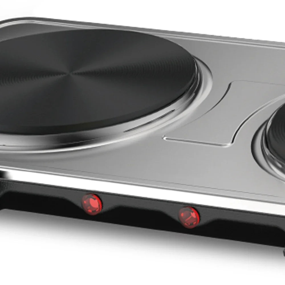 USA Double Head Electric Ceramic Stove Induction Cooker Double Oven Household High Power Stainless Steel Cookware 220V