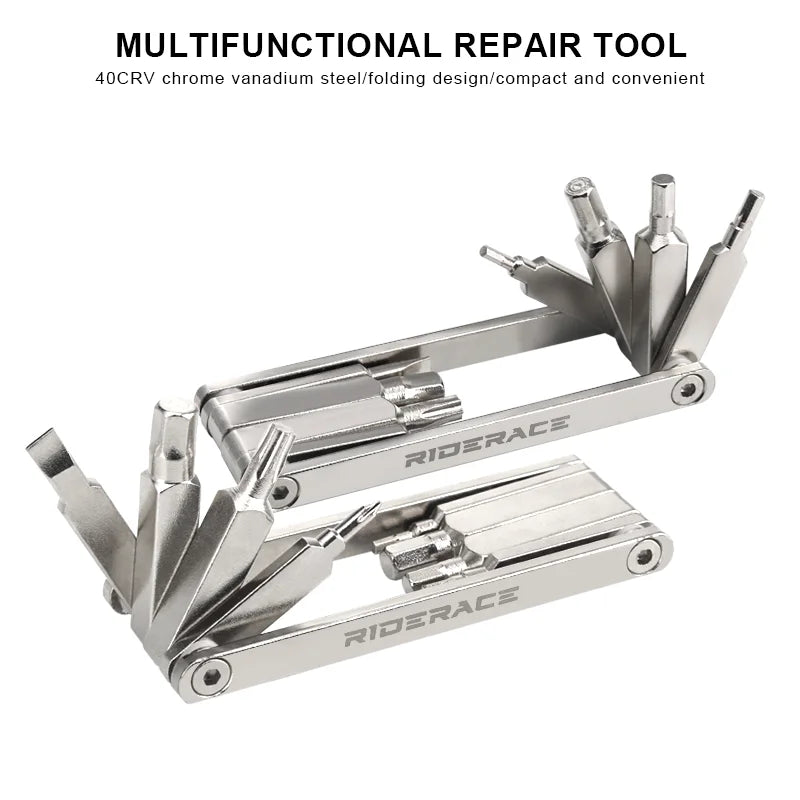 Bicycle Repair Tool Kit Foldable Hex Spoke Wrench For MTB Chain Cutter Mountain Road Bike Screwdriver Multi Function Tools Set