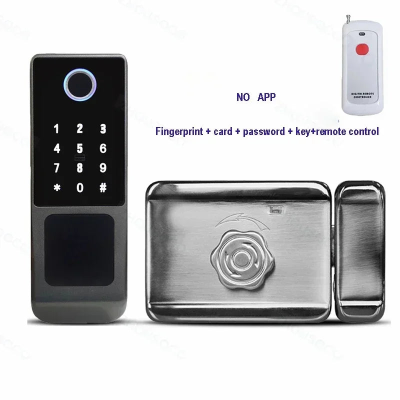 Tuya Wifi Waterproof Outdoor Smart Door Lock TTLock App Fingerprint Lock Card Code Remote Unlock Keyless Digital Electronic Lock