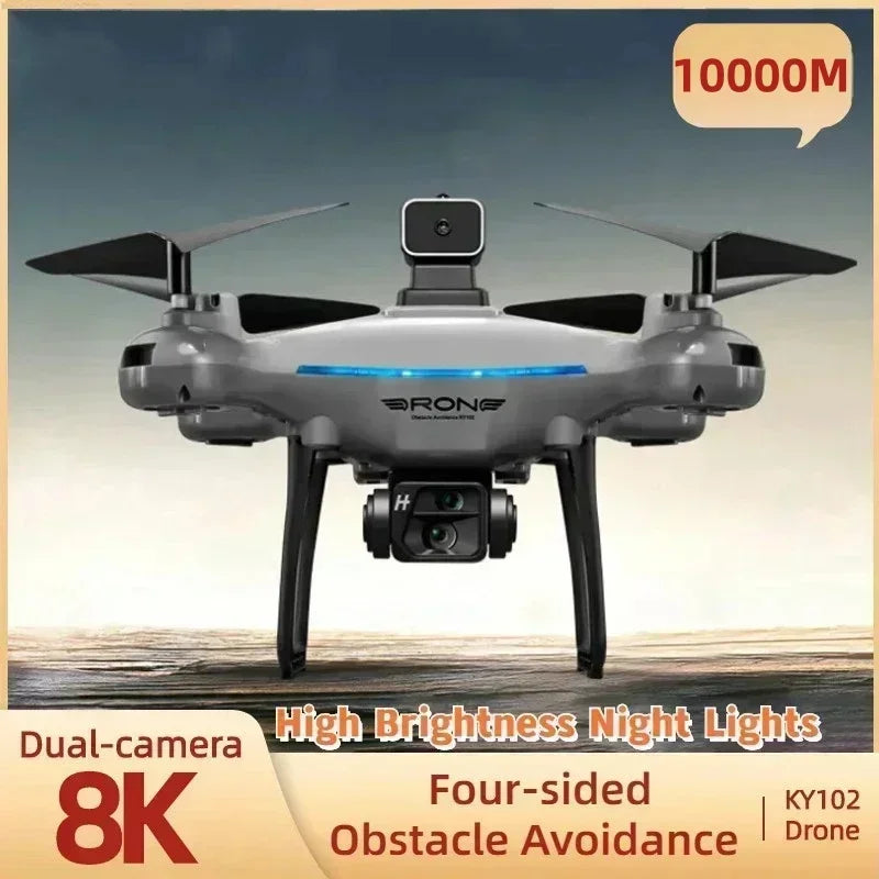 2025 KY102 Drone 8K Professional Dual Camera Brushless Quadcopter Obstacle Avoidance Optical Flow Aerial Drone RC 10000M