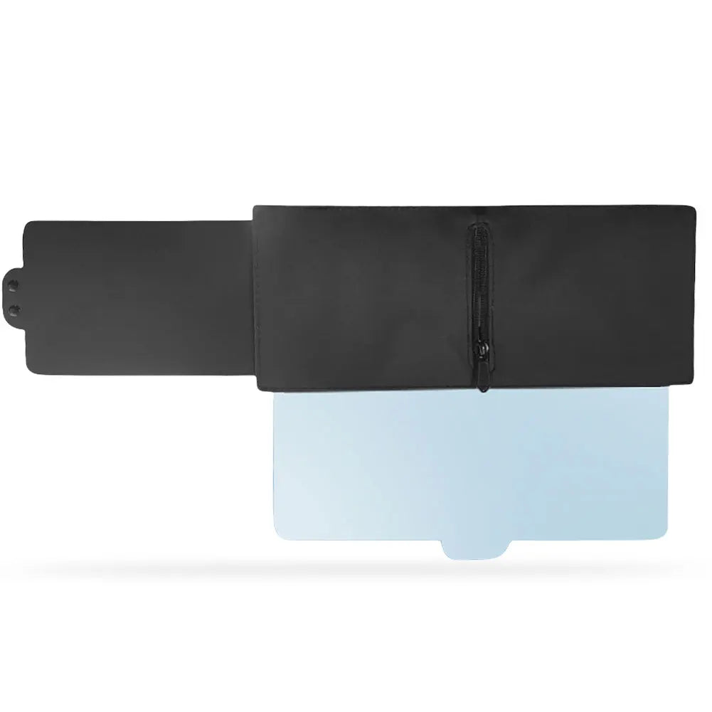 Polarized Sun Visor with Zipper Slider Car Sun Visor Extension with PC Lens and Side Sunshade for Safe Driving for Most Cars
