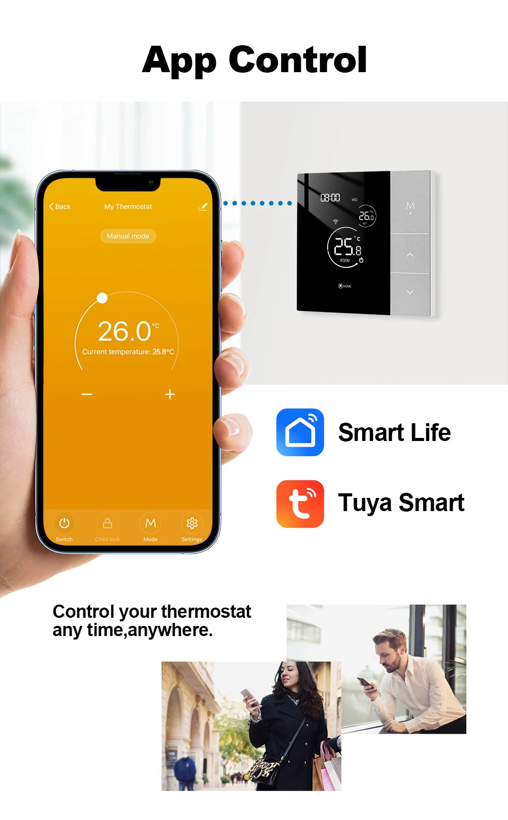 WiFi Thermostat Tuya Smart Home Thermoregulator For Boiler/Electric/Underfloor Heating Temperature Controller Alice Alexa Google