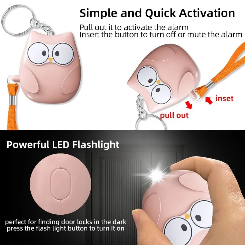 2025 Small and Easy To Carry Anti-attack Self-defence Alarm Rechargeable Battery Loud Key Chain 130db Personal Alarm