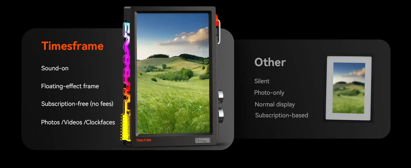Divoom Times Frame Smart HD Screen | 10.1" DIY Digital Clock | Crypto Stocks Weather Calendar | Tech Gift Desk SetupPicture FramesGoWisse.com