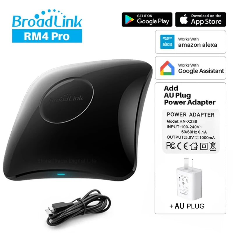 Original Broadlink RM4 Pro IR RF WIFI Universal Smart Remote Control RM4Pro SmartHome Automation Work With Alexa and Google Home
