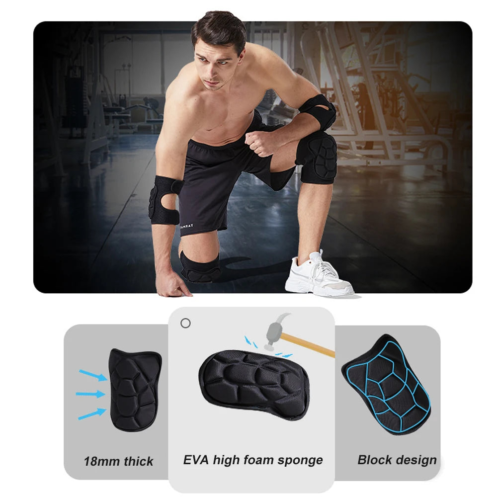 1Pair Breathable Anti-slip Elbow Knee Pads Mountain Bike Cycling Protection Dancing Knee Brace Support MTB Knee Protector Ride