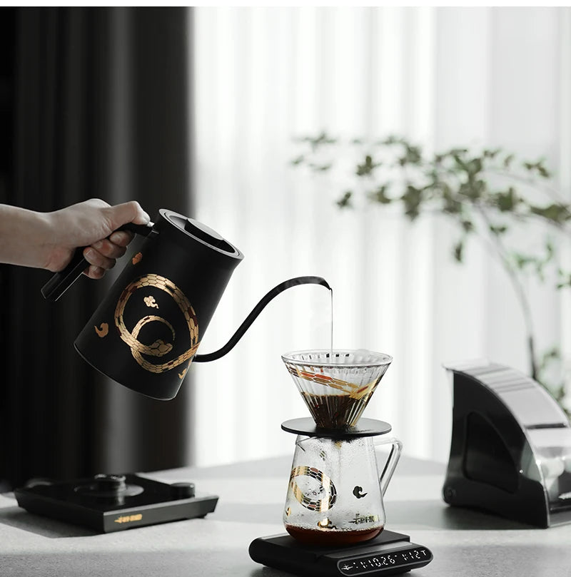 MHW-3BOMBER 220V Electric Kettle Gooseneck Pour Over Kettle Coffee Pot Precise Control Heating Water Boiler Barista Tool