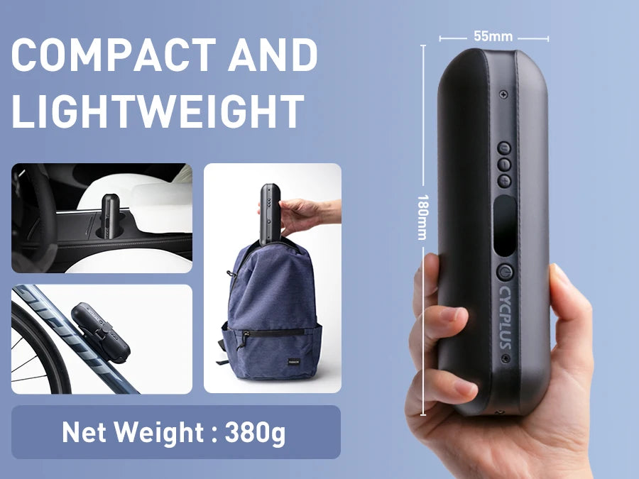 CYCPLUS Smart Air Pump Bicycle Accessories High Pressure Portable Inflator Power Bank Hand Pump for Bike Car Tyre MTB Foot Ball