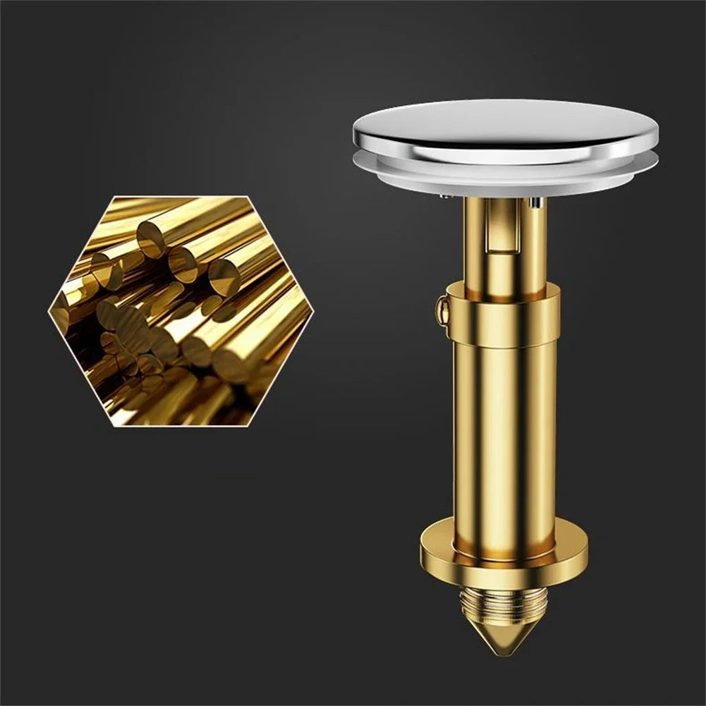 38mm Bathroom Sink Drain Stopper Plugs Bounce Push Button Click Clack Basin Drainer Plug Drain Button Waste Stopper