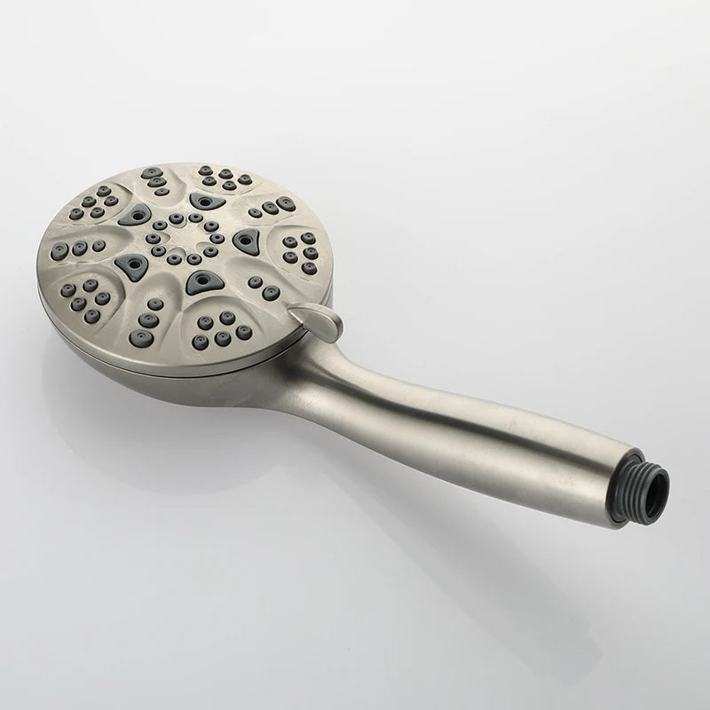 Shower Head Handheld Shower High Pressure Adjustable Spray Handheld Shower Heads Brushed Nickel Wall Mounted Shower Set 6 Jets