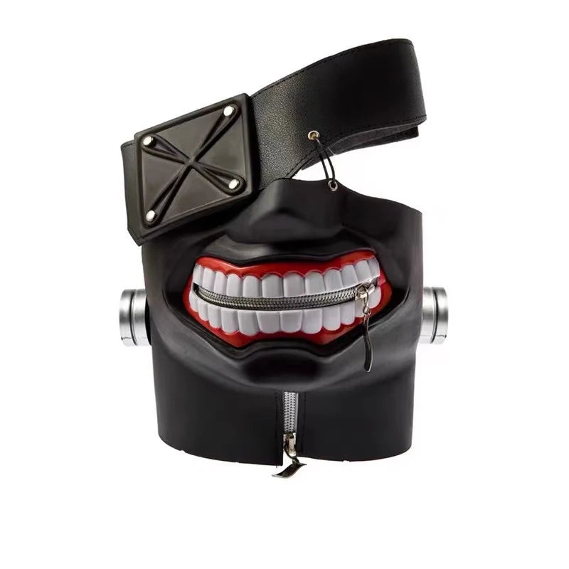 Tokyo Ghoul Mask Anime Kaneki Ken Cosplay Masks Halloween Party Masks Cosplay Ghoul Kinkiken Zipper Mouth Mask Scary Masque