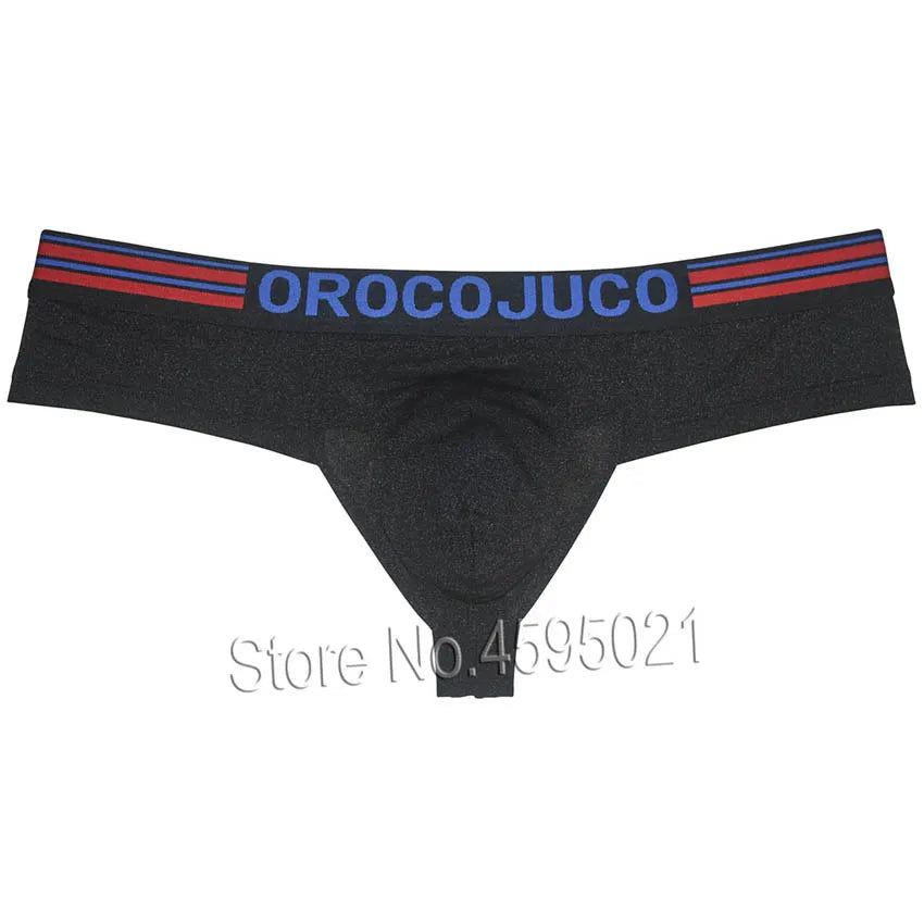 Cheeky Men's Boxers Shorts Thong Brazilain Underwear Bulge Pouch Male Bikini Briefs Micro Trunk 1/3 Rear Coverage Underpant Soft