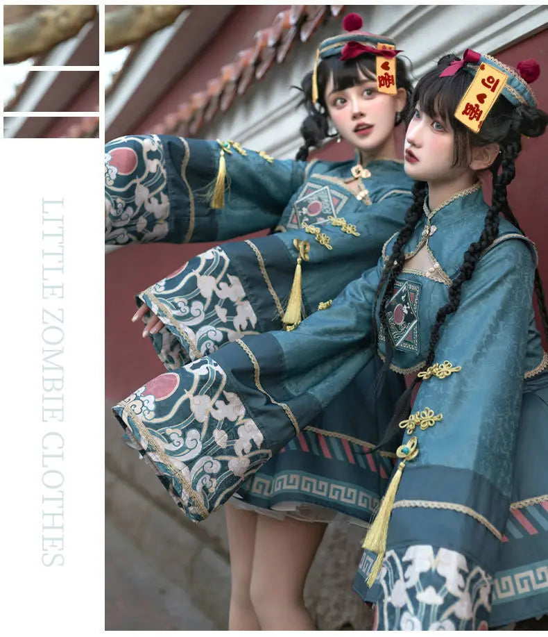 Vampire Easter Zombie Costume Cosplay Women Lolita Dress Hat Wig Anime Maid Chinese Carnival Party Gothic Clothes Skirt Outfit