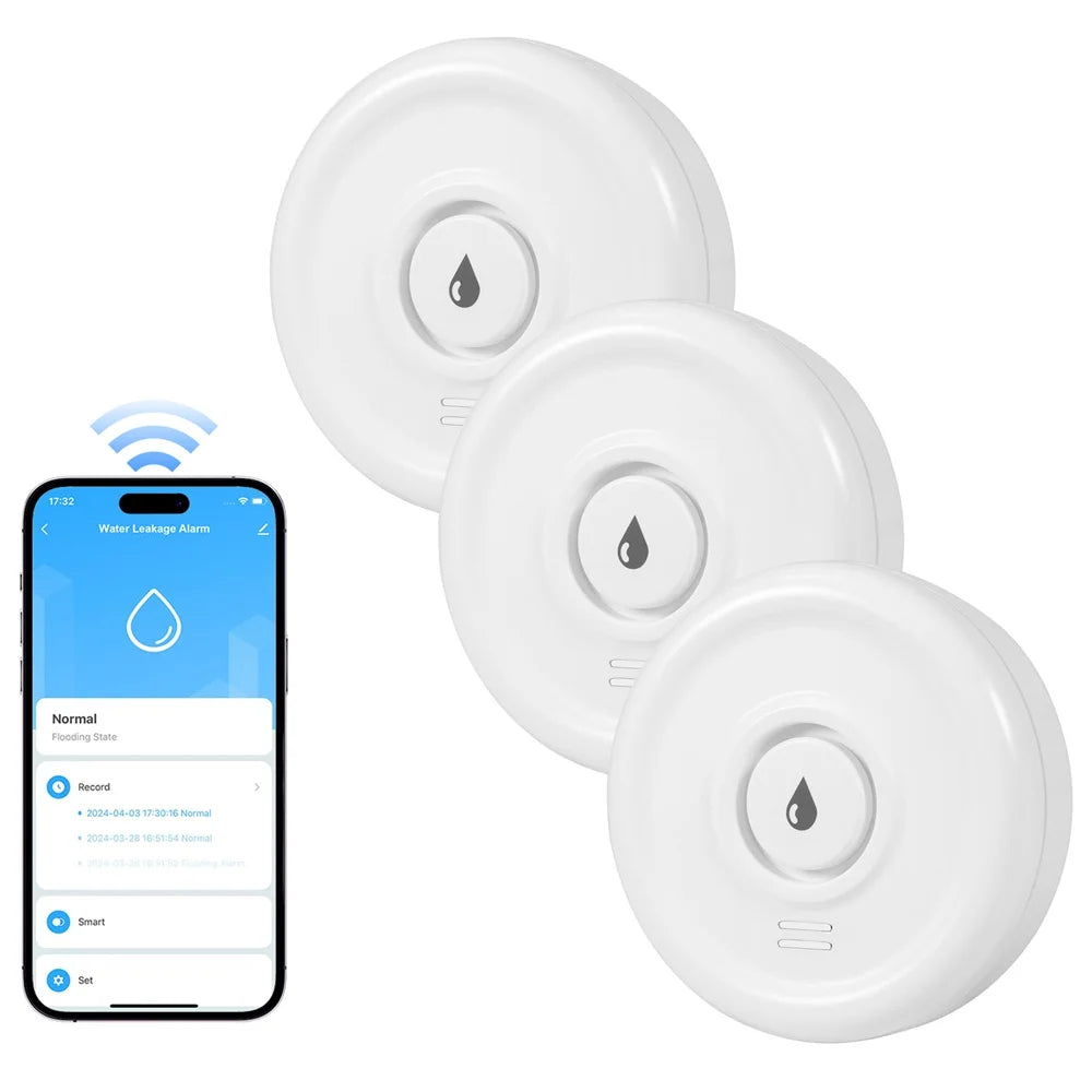 Fuers Water Leakage Detector Smart Home Alarm Tuya Smart Water level Sensor Home Alarm System Water Leak Security Alarm System