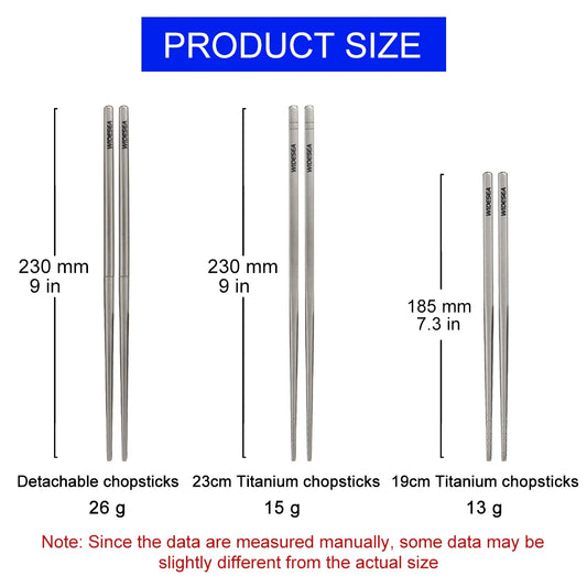 Widesea Camping Titanium Chopsticks Tableware Detachable Chopsticks Hiking Traveling Picnic Equipment Supplies Dinnerware