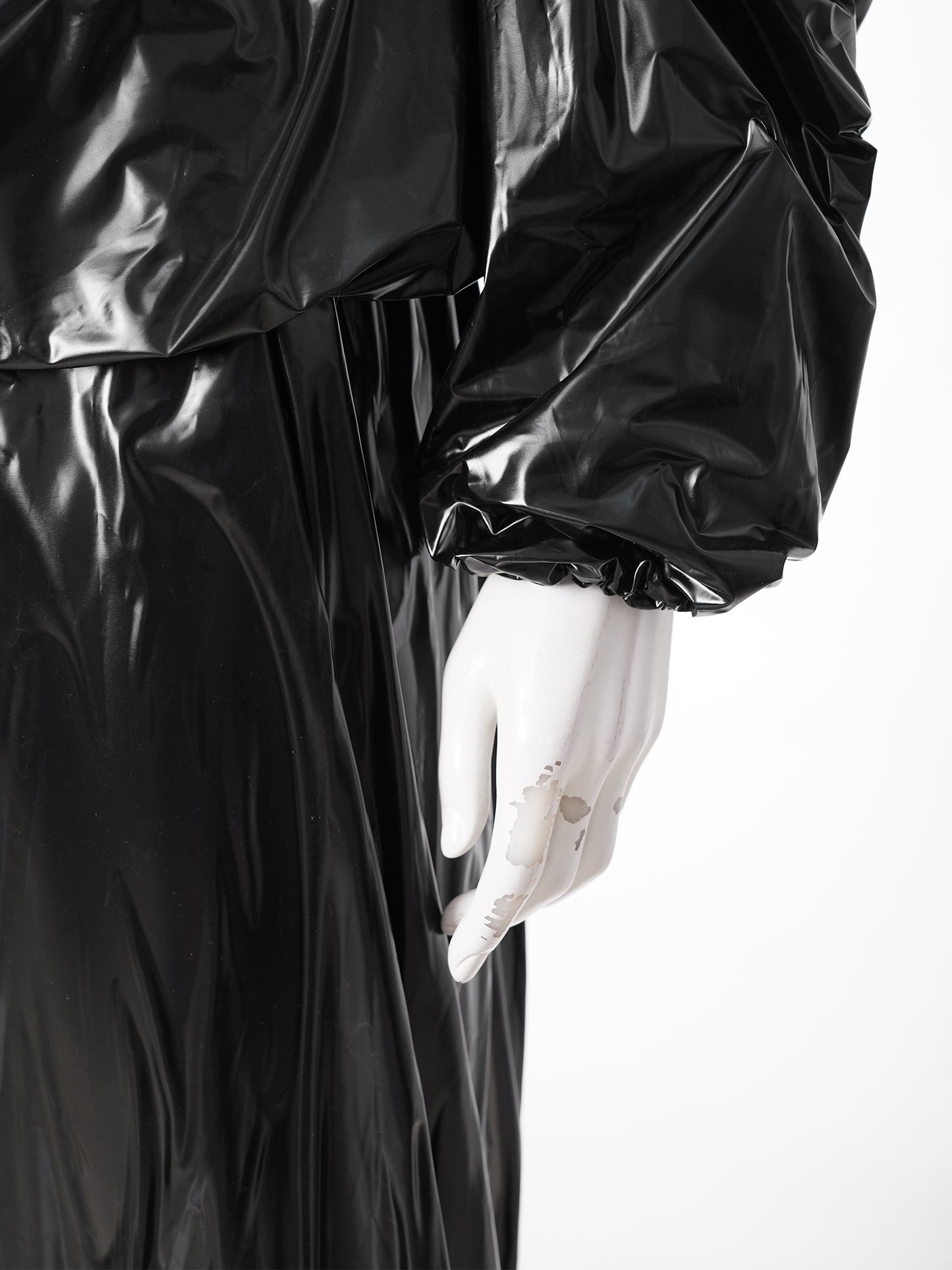 2Pcs Women Sauna Suit PVC Long Sleeve Elastic Cuff Top Pants Set Fitness Gym Workout Outfit Sweat Suits for Adults Clothes Sets